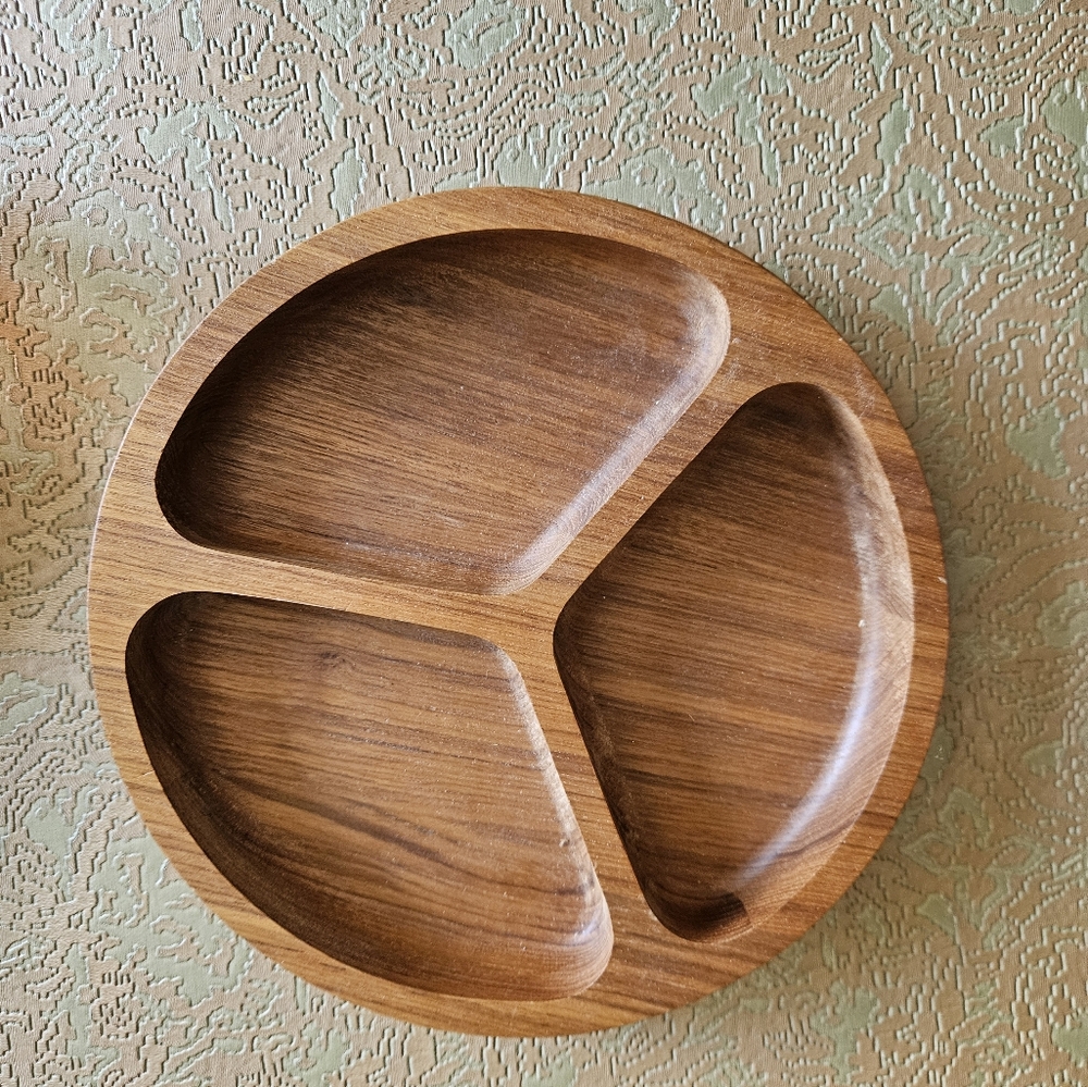 Vintage Teakwood Divided Tray